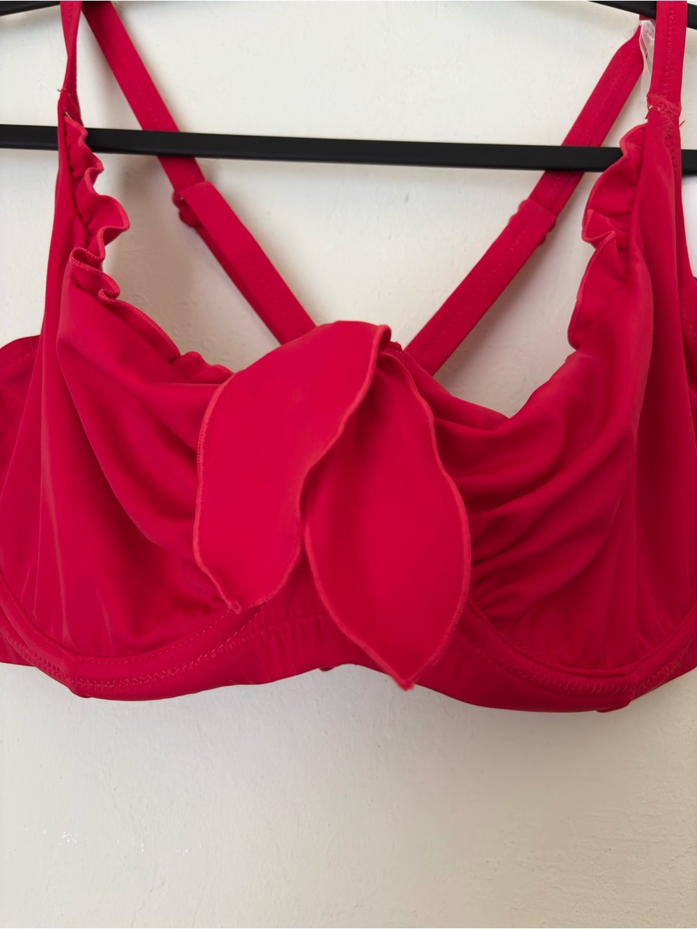 Pour Moi? Getaway Halter Underwire Swim Top in Red Size UK 36F/US 36G NEW Ruffle - Picture 3 of 13